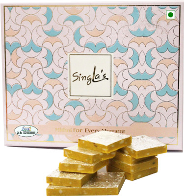 singla's Kesar Kaju Katli 400Gram Indian Sweets mithai Box(400 g)