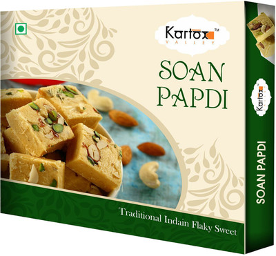 MOQ 2 – Kartox Valley Son Padi Indian Sweets Box Bikaneri Special Soft Sweet Dessert 200gx1 Box (200 G) For Rs. 105 @ 65% off