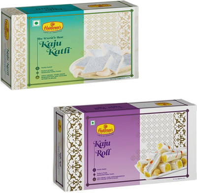 Haldiram's Kaju katli 250g + kaju roll 250g Box(2 x 250 g)