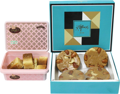 singla's Milk Cake 200g and Soan Halwa 300g Box(2 x 250 g)