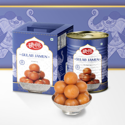 Bikaneri Shree Ganga Gulabjamun 64 Pieces Traditional Sweets Tin(4 x 1 kg)