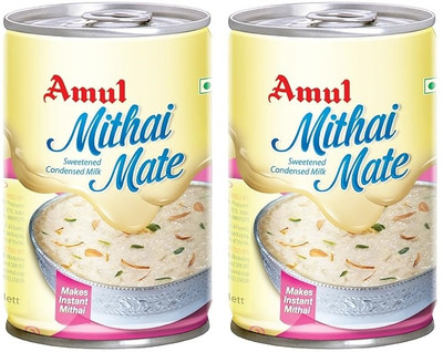Amul Sweetened Condensed Milk Mithai Mate, 200 g Tin pack of 2 Tin(2 x 200 g)