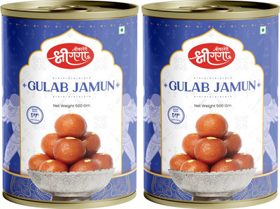 Bikaneri Shree Ganga Soft Gulabjamun 16 Pieces Tin(2 x 500 g)