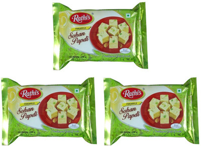 Rathi's Sohan Papdi_Pineapple_3_250gm*3 Box(3 x 0.25 g)