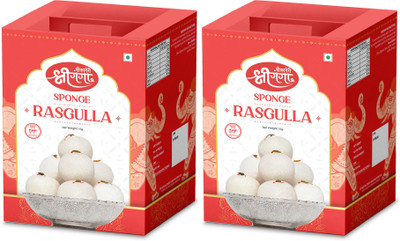 Bikaneri Shree Ganga Spongy Rasgulla 40 Pieces Tin(2 x 1 kg)