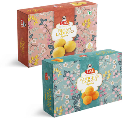 Lal Sweets Combo Pack of Motichur Laddoo & Besan Laddoo Premium 400g Box(2 x 400 g)