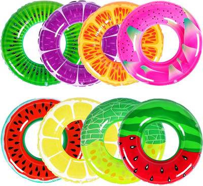 VWretails Swim Ring of Fruits Design Like Kiwi, Orange, Watermelons, etc for Teens and Adults, Provides Swimming and Water Fun and Joy with Friends in Pool. (Pack of Any one Print) Swim Floatation Belt