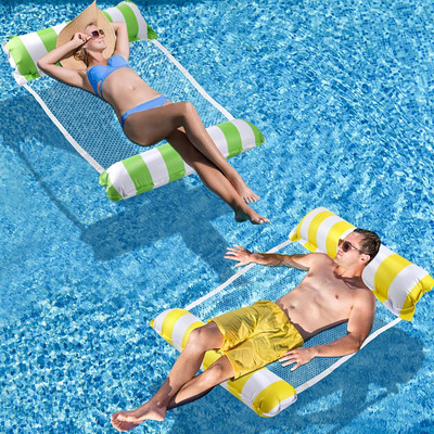 Jiyancreation Float Hammock Pool Lounger Water Swimming Floating Bed Comfortable Inflatable Swim Floatation Belt