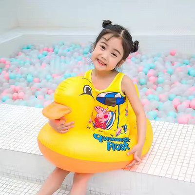 The Ubals Inflatable Rubber Duck Pool Float for Kids Swim Floatation Belt