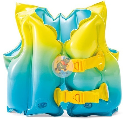 KidsZeeNie Blue Lagoon Adjustable Swimming Inflatable PVC Safety Life Jacket for Kids| Beginner Learning Swim Vest Jacket for Kids| Pool Accessories for Children Pool Water Floatation Swim Floatation Belt