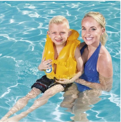 Intelligent Inflatable (IND*94) Swim Chambers Inflatable Swimming Vest Life Jacket Swim Floatation Belt