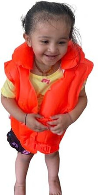 KidsZeeNie Red Adjustable Swimming Inflatable PVC Safety Life Jacket for Kids| Beginner Learning Swim Vest Jacket for Kids| Pool Accessories for Children Pool Boys and Girls for Water Floatation Swim Floatation Belt
