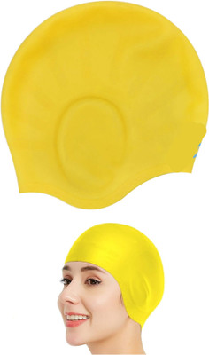 Non Swimming cap women Swimming Cap(Yellow, Pack of 1)