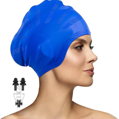 SHIFTER Swimmming Cap For Men Women Ant slip Ear Cover Extra Large Size Swimming Cap(Pack of 1)