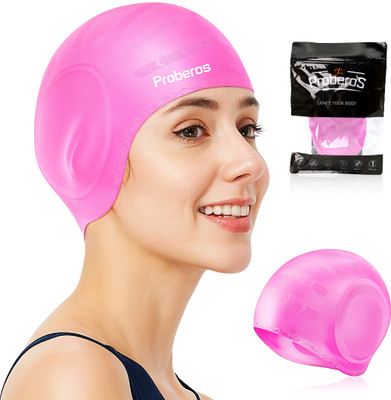 gustave Silicone Swim Cap Classic Waterproof Swimming Cap for Adults Men and Women Pink Swimming Cap(Pack of 1)