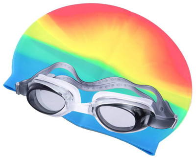 Ratnaram SWIMMING GOGGLE, SWIMMING CAP COMBO KIT SET Swimming Cap(Pack of 1)