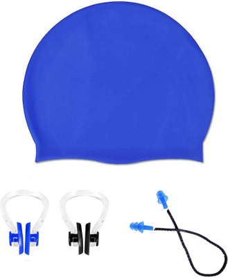 Swiming Silicon Swimming Cap ear plugs nose plugs Swimming Cap
