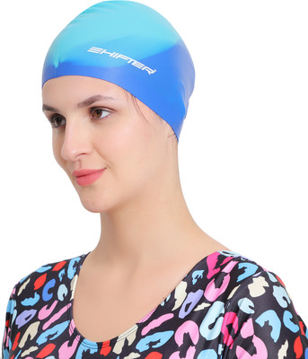 SHIFTER Swimmming Cap For Men Women Ant slip Anti skid Stylish Comfortable Swimming Cap(Multicolor, Pack of 1)