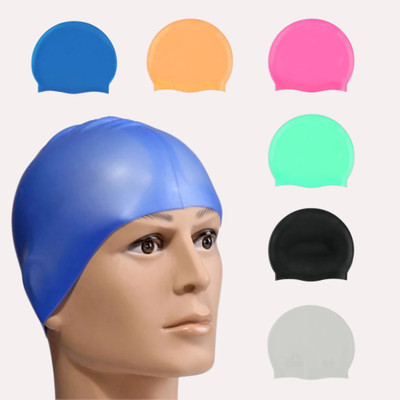 Zeto Swimming Cap-Suitable for Long&Short Hair-Waterproof Swim Cap for Adult Mixcolor Swimming Cap(Multicolor, Pack of 1)