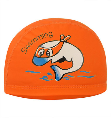 PASSION PETALS Swimming Cap PU Waterproof Swim Hat Kids Girl Boy Bathing Cap For 3-8 Years Swimming Cap(Pack of 1)