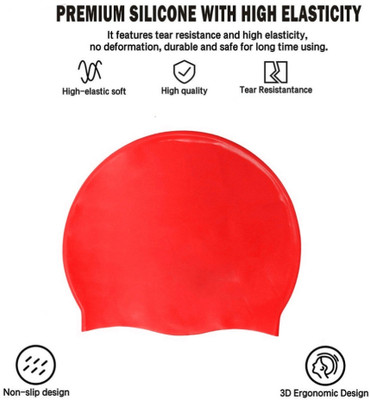 Ratnaram swim Red Swimming Cap(Pack of 1)