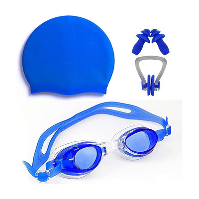 SHIFTER Swimmming Cap Antifog Swim Goggles Earplug Noseplug Set Swimming Cap(Multicolor, Pack of 1)