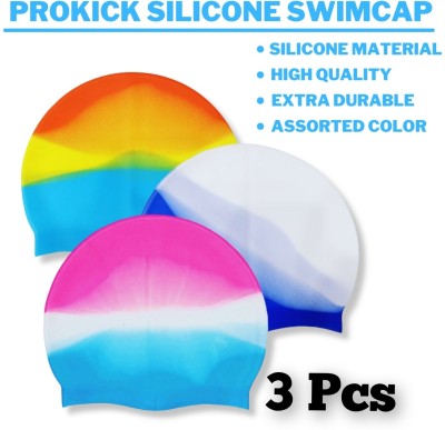 Ratnaram muity capSwimming Cap Water Cap Extra Stretch Pure Silicone Swimming Cap(Pack of 3)