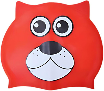 UDKI Kids Dog Design Red 19 Swimming Cap(Pack of 1)
