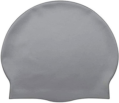 CRAZYGOL grey Unisex Silicon Swim cap Swimming Cap (Pack of 1) Swimming Cap(Grey, Pack of 1)