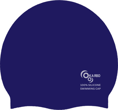 KARBD Silicone Swimming Cap Unisex Universal Size Soft Swimming Pool Head Cap Swimming Cap(Blue, Pack of 1)