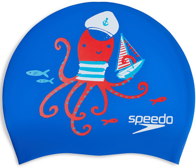 SPEEDO Slogan Print, Free Size, Swimming Cap(Multicolor, Pack of 1)