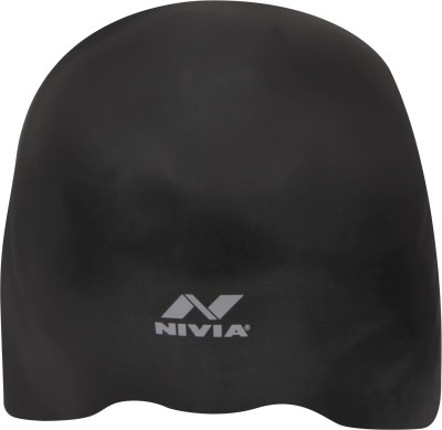 NIVIA RACING 3D Swimming Cap(Black, Pack of 1)