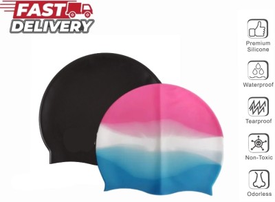 Ratnaram 2pcs Swimming Cap Men Women Extra Stretch swim Swimming Cap(Pack of 2)