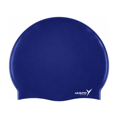 Jaspo Velocity Swimming Cap for Men-Women PVC Free Silicone with Strong Edges Swimming Cap(Black, Pack of 1)