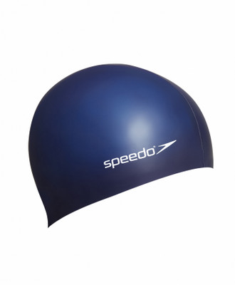 SPEEDO Plain Flat Silicone Swimming Cap(Blue, Pack of 1)
