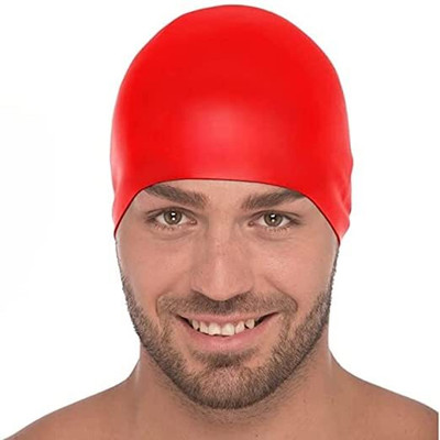 NEWSPARSH malti Plain Molded Silicone Swimming Cap Swimming Cap