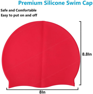 Ratnaram Swimming Cap Water Cap Extra Stretch Pure Silicone Swimming Cap