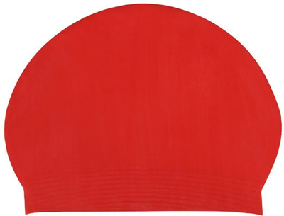 HouseOfCommon KIDS AND ADULT FREE SIZE High Quality Silicone Swimming RED Swimming Cap