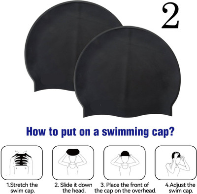 Ratnaram black Swimming Caps Water Cap s Extra Pure Silicone Swimming Cap