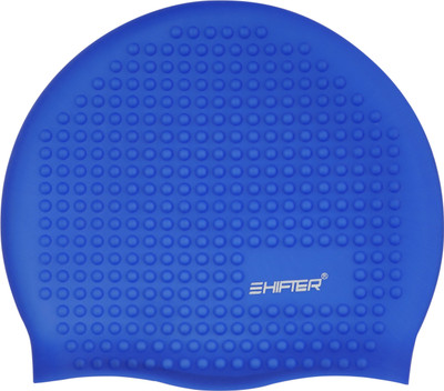 SHIFTER SWIMMING CAP BUBBLE ROUND FOR MEN WOMEN LONG HAIR ANTI SLIP WATERPROOF Swimming Cap(Black, Pack of 1)