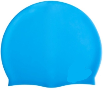 Ratnaram Unisex Silicon Swimming Cap, Stretchable and Leakproof. Swimming Cap(Blue, Pack of 1)