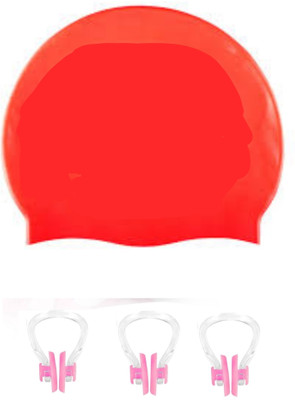 Swiming Capnoseplugs Swimming Cap(Pack of 1)