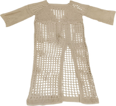 MOMISY Beachware Lace Dress Self Design Women Swimsuit