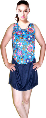PHOOLWARI COLLECTIONS FROCK STYLE WITH ATTACHED SHORTS SLEEVELESS GIRLS / LADIES/ WOMEN SWIMMING DRESS Printed Women Swimsuit