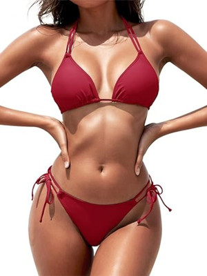 VALARDOH Solid Women Swimsuit