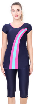 Lactra Two-Piece Bodysuit - Full Coverage & Complete Sun Protection Solid Women Swimsuit