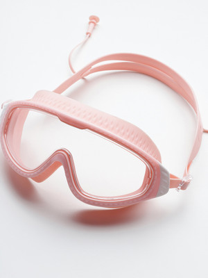 MUHURATAM Aarika Unisex Siilicone Peach Swimming Goggles Gear Big Frame Goggle Swimming Goggles