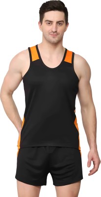 Abhi Sports Running Kit Athletic Running Set with Track Suit Ideal for Running Enthusiasts Solid Men Swimsuit