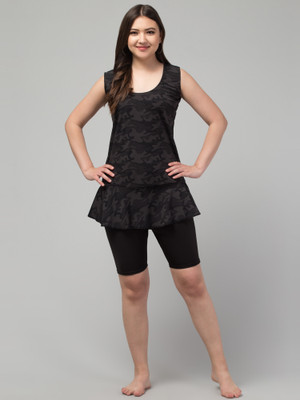 Incrroect Swimsuit Attached Shorts Printed Women Swimsuit