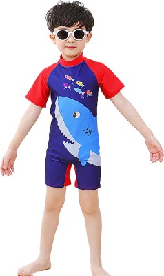 SYGA Children's Swimsuit Short Sleeve Big Shark-XL size Perfect for kids Swimsuit Printed Boys & Girls Swimsuit